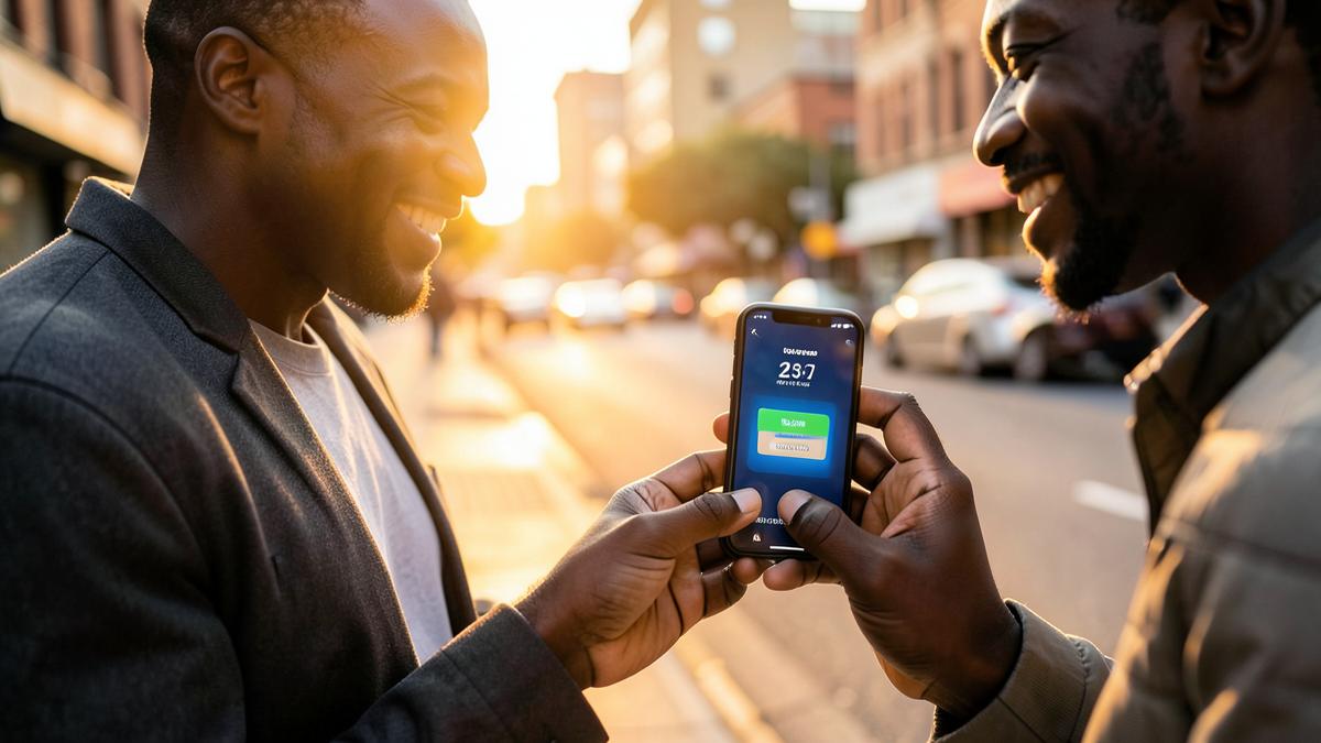 Réception d’un paiement mobile sur un smartphone