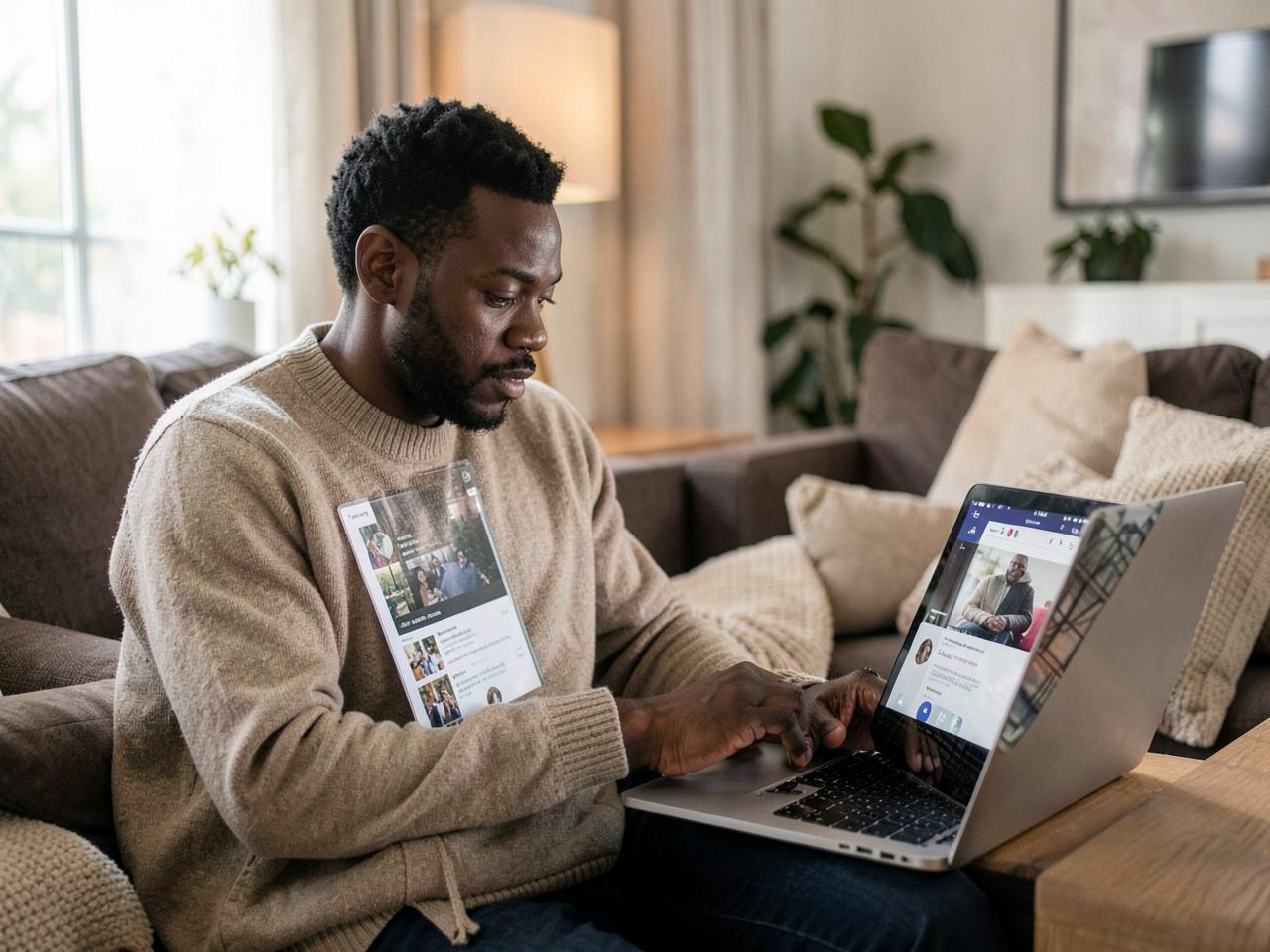 Ambassadeur réalisant une mission Facebook